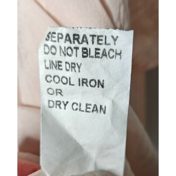 CARLA CONTI 100% Silk Blouse Small Pink Flutter Sleeves Lined Fairy Butterfly - Picture 9 of 9